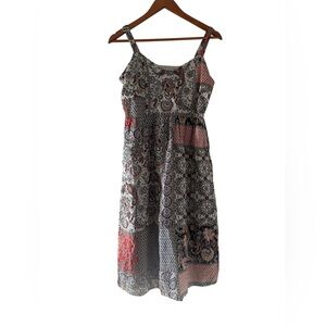 Rachel Zoe 100% Linen Paisley Midi Dress